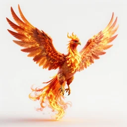 hyperdetailed image of a phoenix with its full body flaming and wings spread 8 k extremely detailed hd hyperrealism fiery extremely accurate unbelievably creepy realistic photography