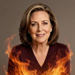 sheryl sandberg, the fire demon, trending on artstation