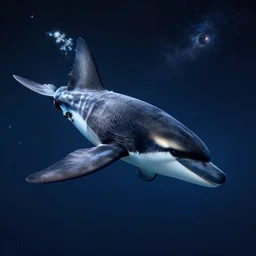 orca in space, ocean, ocean animal, 8 k, octane render, unreal engine