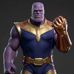 Thanos holding the infinity gauntlet, concept art by Android Jones, cgsociety, sumatraism, 8k, #vfxfriday, ue5