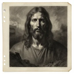 asset sheet, material study ( caricature ) jesus by mark ryden dark foreboding