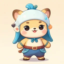 cute and adorable water bender, character art, intricate details, soft and fluffy, sweet