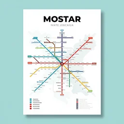 minimalistic style, colorful, pastel colors, behance trending, map of moscow metro, huge resolution, illustrated advertising art, poster