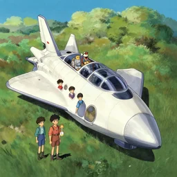 a sharp shapaceship by ilya kuvshinov, makoto shinkai takashi takeuchi studio ghibli, akihiko yoshida, 4 k