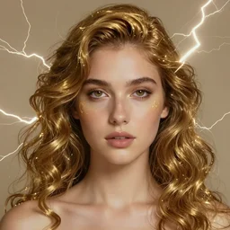 a detailed portrait of round faced latina goddess ( waves ) ( gold ) fractal ) ( glass ) ( lightning ) ( soft features ) ( gentle look ) beautiful! ( ( brown eyes ) ) by tomasz alen kopera and peter mohrbacher and johanna martine! and margaret keane! elegant alluring seductive luminescent