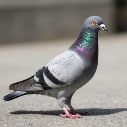 a pigeon jacked on bartibuate steroids, realistic, high quality, dynamic lighting