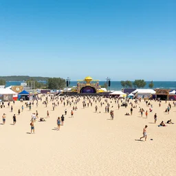 3 d 3 6 0 panorama of a festival beach