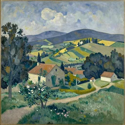 A view of a scenic place by Paul Cézanne