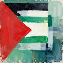 abstract art for freedom for palestina