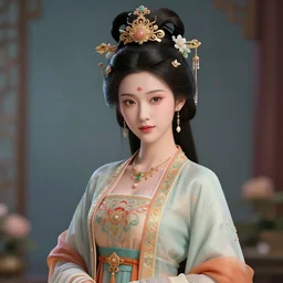 a portrait of a gorgeous ancient chinese princess, by wlop, greg rutkowski, thomas kinkade, super detailed, 3 d, 4 k wallpaper