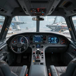 view from sci - fi spaceship cockpit, symmetry, centered, star citizen, elite dangerous