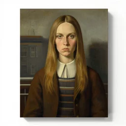 the 'american gothic' painting, they have wild haircuts