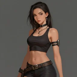 gigachad as female digital painting trending on artstation
