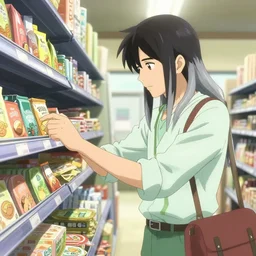 gandalf buying groceries, anime, makoto shinkai