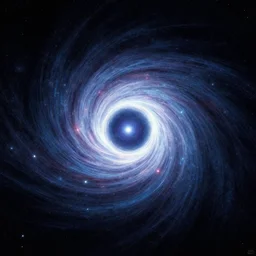 intergalactic stargate portal in the middle of a starry night, with a swirling vortex of energy and light by thomas kinkaid