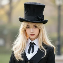 lamia wearing a top hat