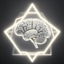 album cover of brain center glowing triangle border by conrad roset