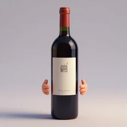 matt leblanc as a pixar character with a wine bottle body, 3 d, octane render