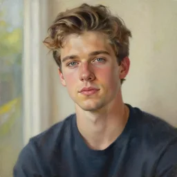 attractive bradley james, natural lighting, high quality, very detailed painting