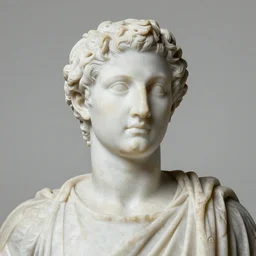 of a Roman marble statue of a 90's era PC prompt