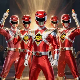 sour patch kids as power rangers
