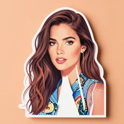 Anya Joy Taylor in pop-up art style
