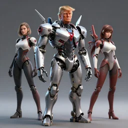 donald trump as evil cyborg by alex gray, android jones, karol bak, ayami kojima, artgerm, concept art, sharp angles, robot, 3 d, octane render, 8 k, unreal engine