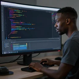 coding, editing code, vsstudio by scott uminga trending on artstation, trending on deviantart, high resolution, 8 k, octane, hyper detailed, photography, unreal engine,
