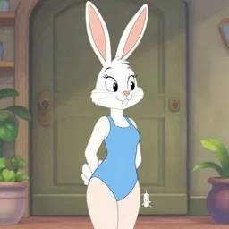 Lola Bunny wearing a swimsuit