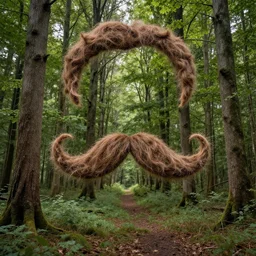forrest photograpgy of trees made from moustaches and hairs