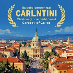 still film of carlentini, cinematic view, panorama photo, extremely detailed and vibrant, award winning, digital painting