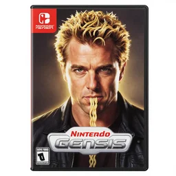 guy fieri has ramen noodle hair for the nintendo genesis, game case, box art