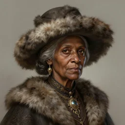 old southern woman portrait, furry, hat, dark skin, fantasy, intricate, elegant, highly detailed, digital painting, artstation, concept art, smooth, sharp focus, illustration, art by afshar petros and krenz cushart and artem demura and tony sandoval