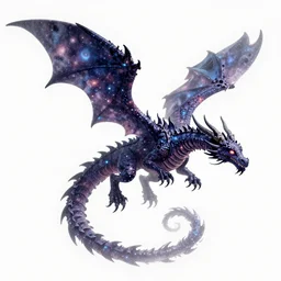 a galaxy dragon made from stardust, trending on artstation