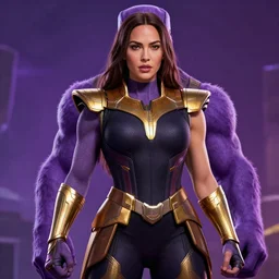 Megan Fox as Thanos, digital art, artstation, trending