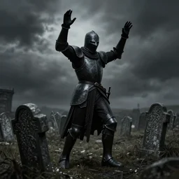 the black knight rising from his grave