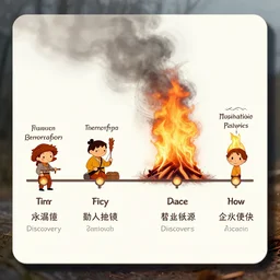 timeline card about the discovery of fire