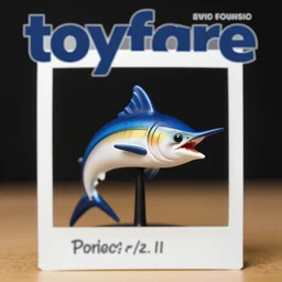 toyfare magazine cover of swordfish ii figurine. limited edition. innocence. studio lighting. 3 5 mm f / 2. 8 macro lens. cozy polaroid - w 7 6 8