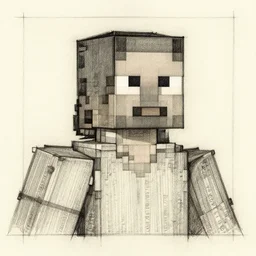 Minecraft, Leonardo Davinci sketch
