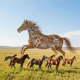 the see horse valley, horses thrive, a fractal made of horses