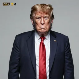 photographic portrait of donald trump, monkey man, uhd 8 k fashion photography