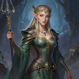 Britt Ekland as Elven sorceress, fantasy art, in the style of artgerm, illustration, epic, fantasy, intricate, hyper detailed, artstation, concept art, smooth, sharp focus, ray tracing, vibrant, photorealistic