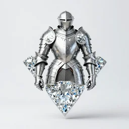 diamond suit of armor, photorealistic