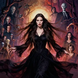 portrait of witch, long bleached brunette hair, richard avedon, martin schoeller, id magazine, epic lovecraft scene, surreal, david cronenberg, kilian eng vibrant colours, billowing, dramatic, dynamic lighting, intricate, detailed, beksinski, dan mumford, artstation, greg rutkowski, sharp focus, motion, photoreal, 8 k