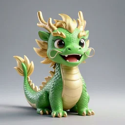 green dragon, smiling, studio shot, volumetric lighting, 8k, real life picture, realistic, hyperdetailed, no blur, shadows