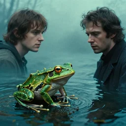 the forgotten frog, water caustics, film still from the movie directed by denis villeneuve and david cronenberg with art direction by h. r. giger and bernie wrightson