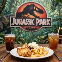 food themed to Jurassic Park film (1993), travel blog photography