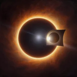 a total solar eclipse. beautiful painting by artgerm and greg rutkowski, dramatic lighting, rich colors.