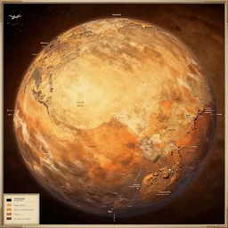 a map of a new civilization on mars, with labels and country names
