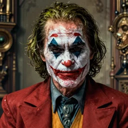 highly detailed full figure portrait of old tired injured beatened up willem dafoe as lee bermejo joker, comic book cover art, global illumination, sharp focus, octane rendering, specular radiant light, detailed and intricate environment, hyper realistic elegant grotesque reinassance digital painting concept art by cristian sauret